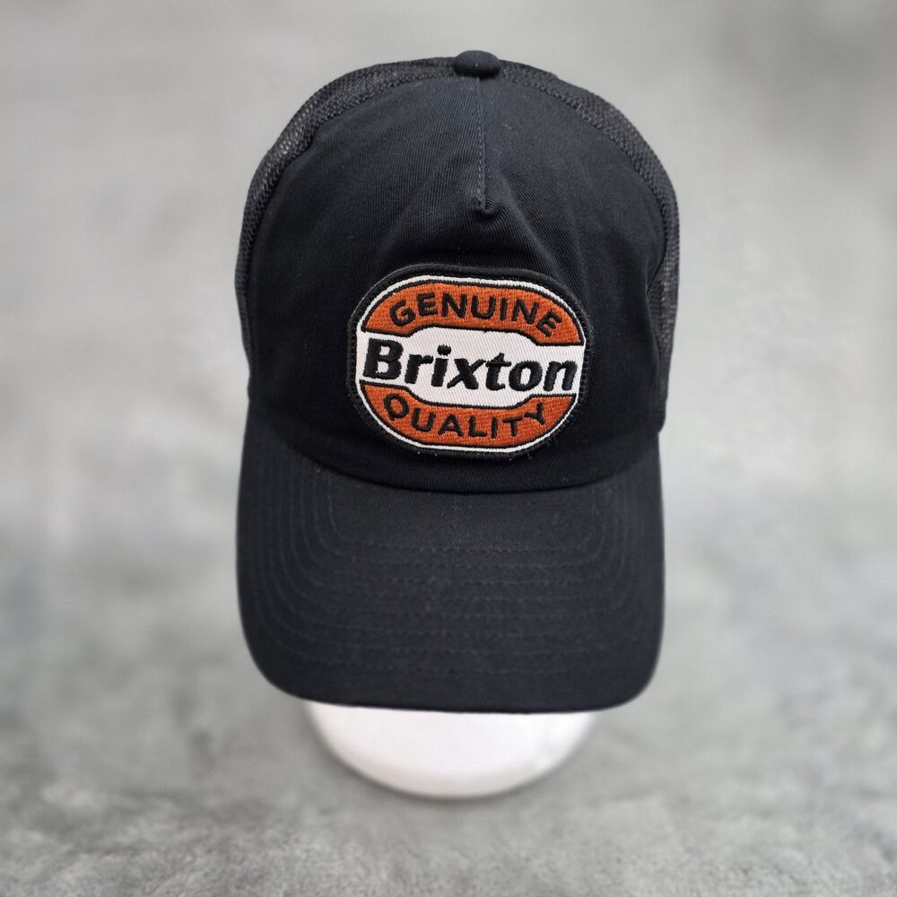 Brixton Men's Black SnapBack Keaton Netplus Trucker Hat